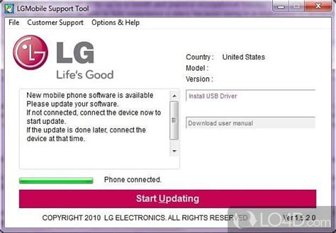 LG tool for windows 10